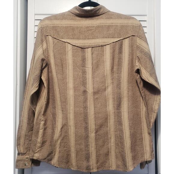 Columbia Casual Button-up Shirt Women's Size Large Striped Floral Long Sleeve - Picture 5 of 11